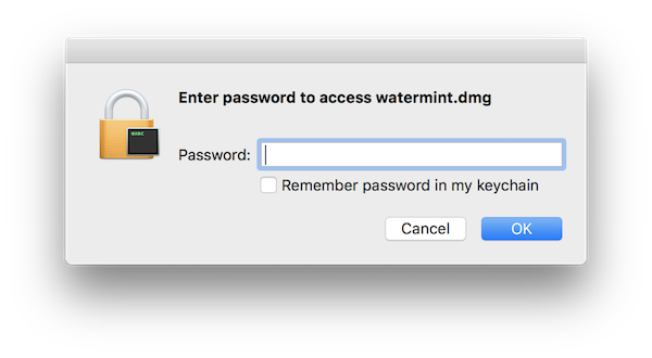 Password dialog